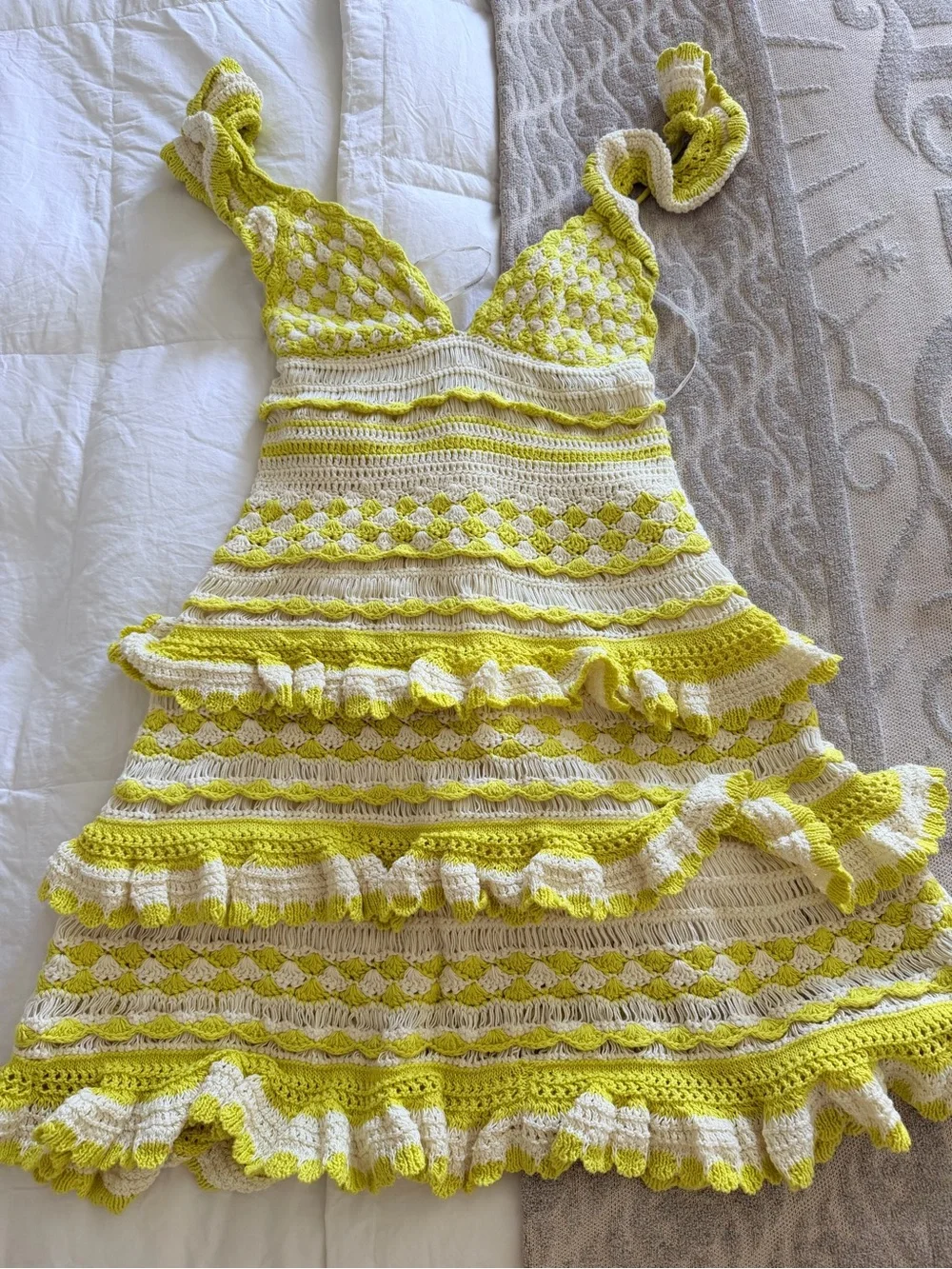 Zimmermann Halcyon crochet frill mini dress - Picture 4 of 7